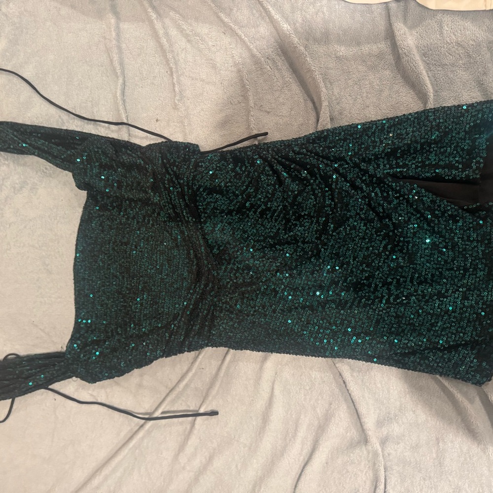 Lucy in the Sky Teal Sequin Dress